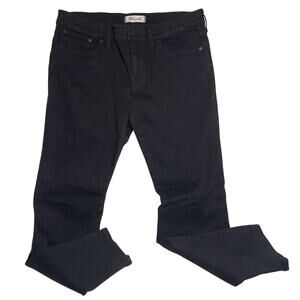 Madewell Women's Skinny Jeans 31 Plain Black High Rise, High Waisted 10”